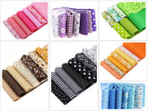 CraftsFabrics - Lot de 7 tissus en coton à rayures - 10 x 100 cm - Tissu patchwork à motifs variés - Mélange de carrés - Pour patchwork, scrapbooking, couture, loisirs créatifs